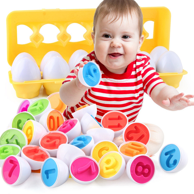 Kids Educational Game 2 - Jouet Montessori Smart Eggs pour bébé,