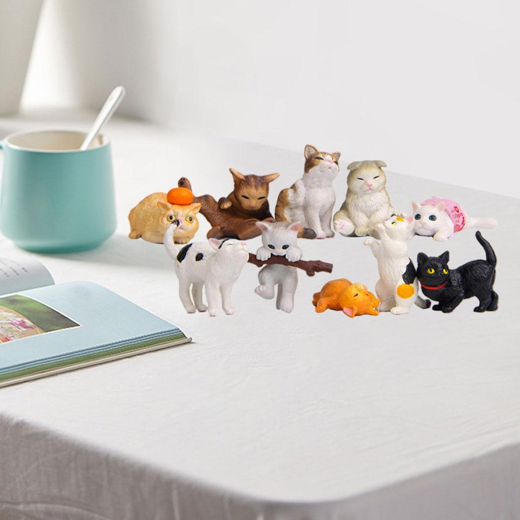 Kids Education Learn Tv - 10 figurines de chat en PVC,