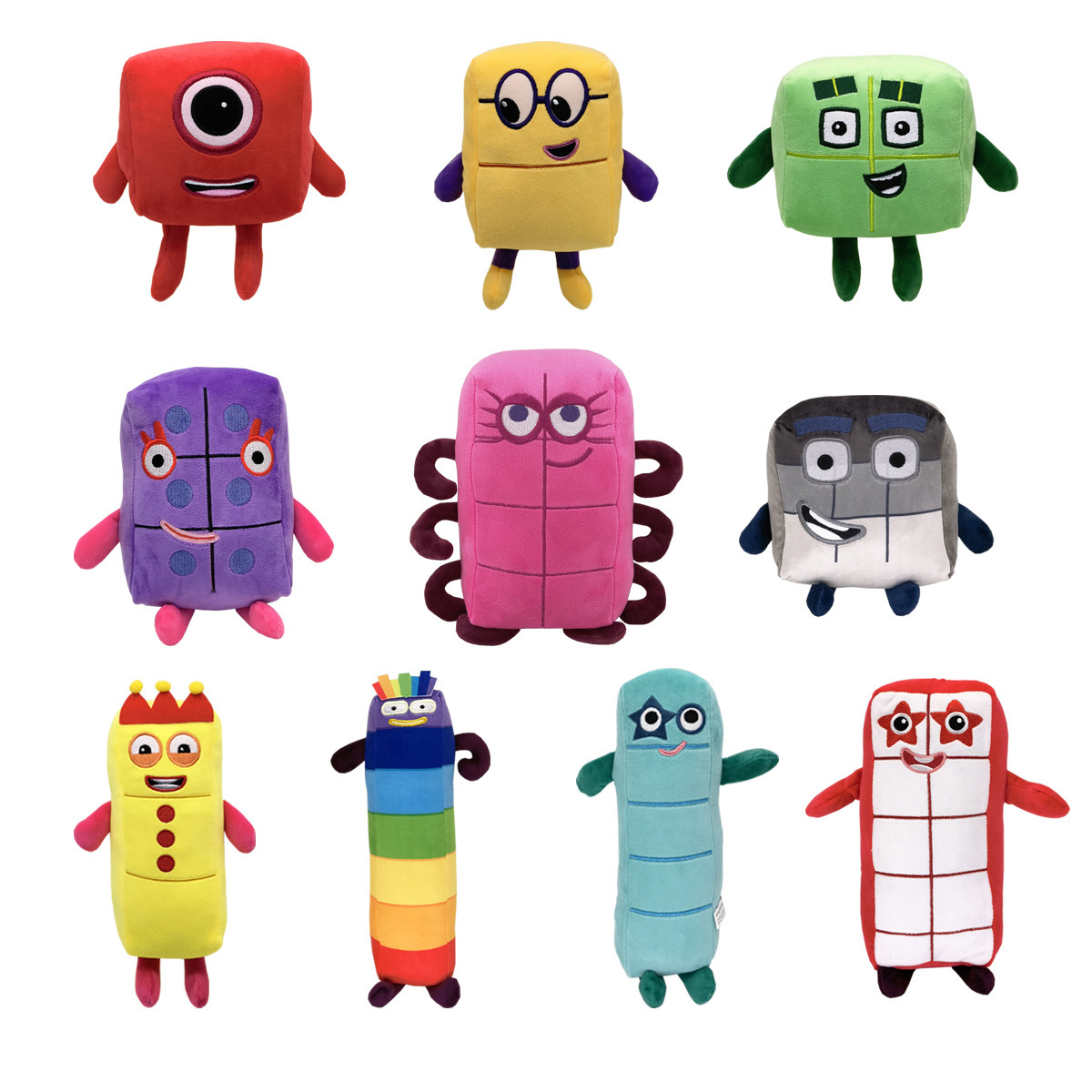 Kids Education Movies - 10 pièces de jouets en peluche