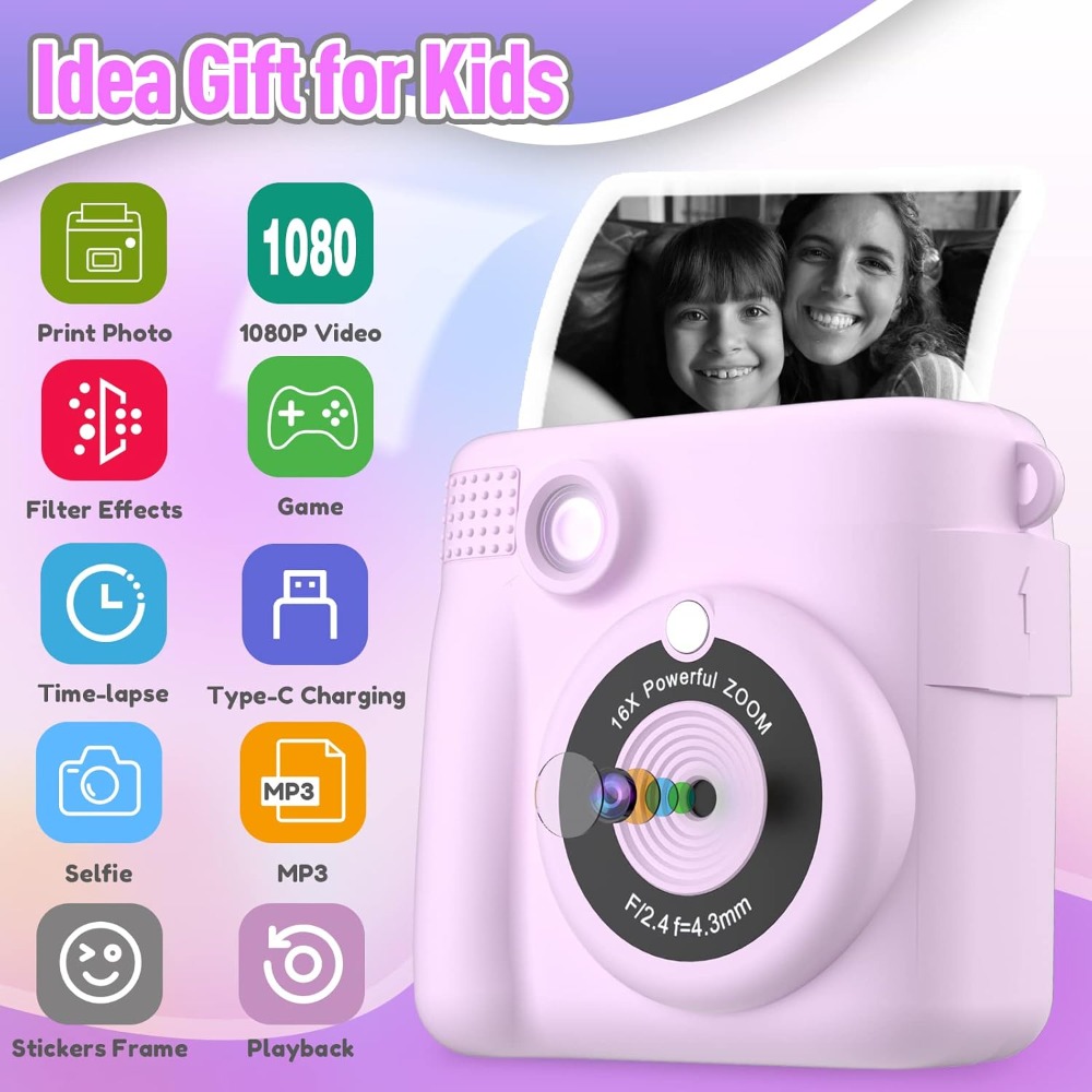 Appareil photo à impression in - Kids Education Video avis et prix