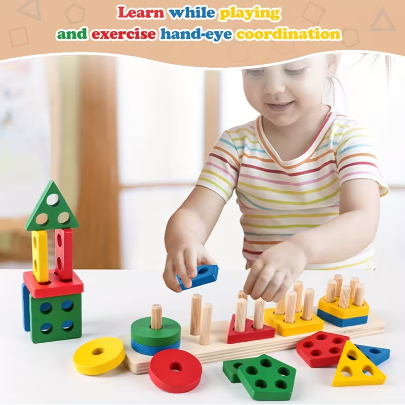 Jeux en bois Montessori pour b - Kids Educational Game 2 avis et prix
