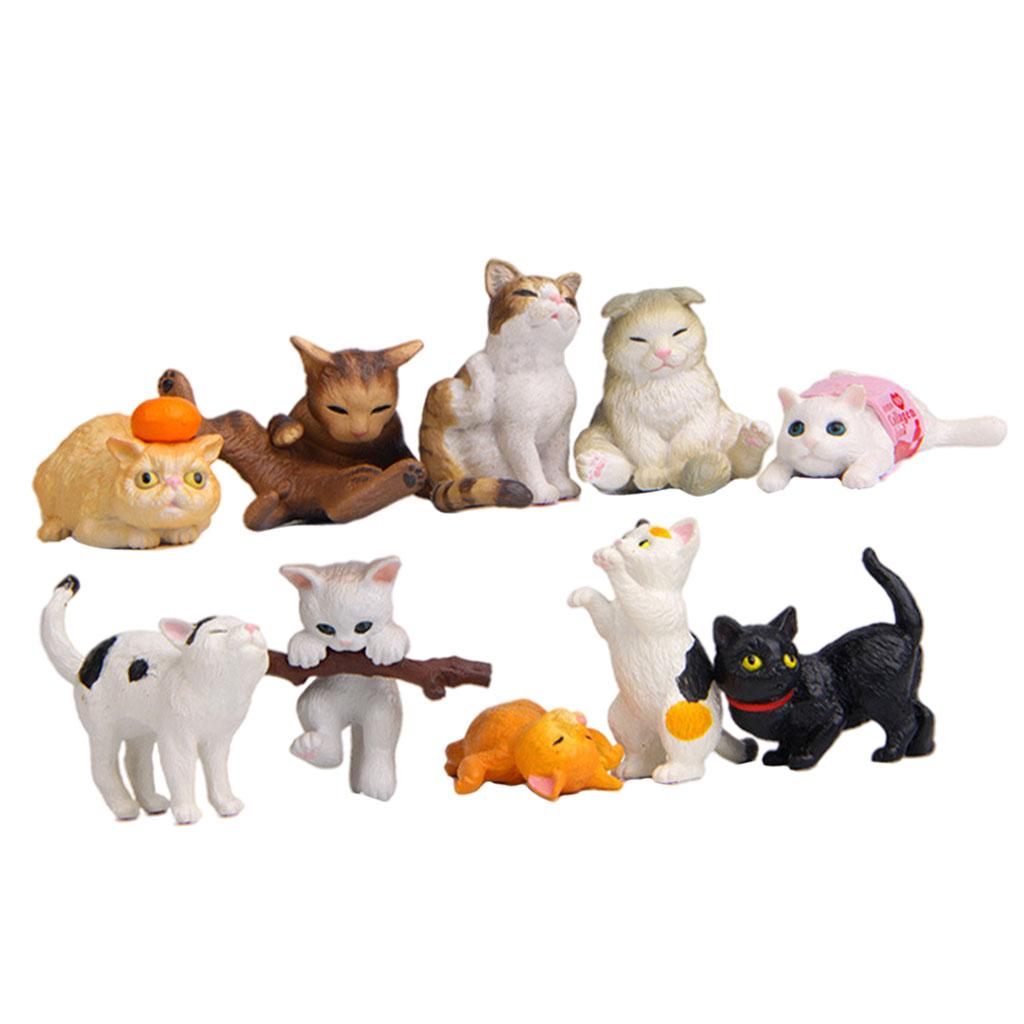 10 figurines de chat en PVC, s - Kids Education Learn Tv avis et prix