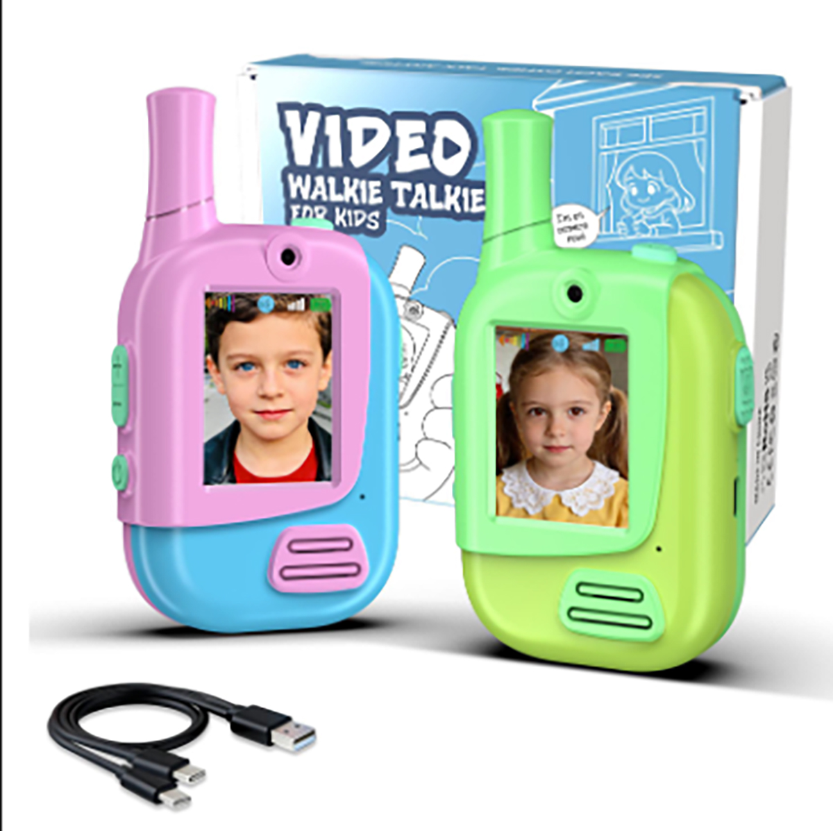 Lot de 2 talkies-walkies vidéo - Kids Education Video avis et prix